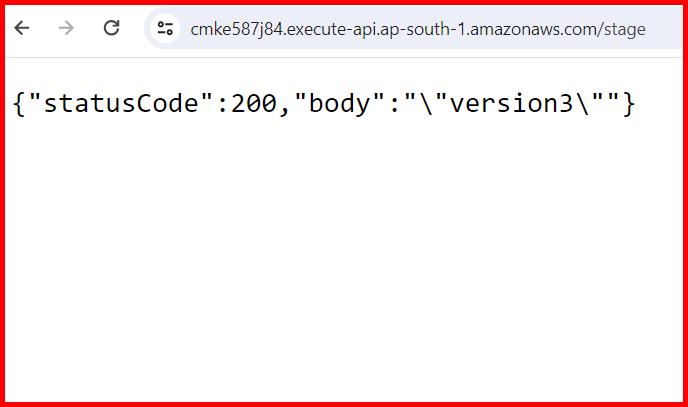 Picture showing switching to different alias versions